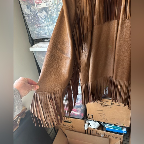 Lacrosse Leather Vintage Buckskin Fringe Jacket - Picture 7 of 13